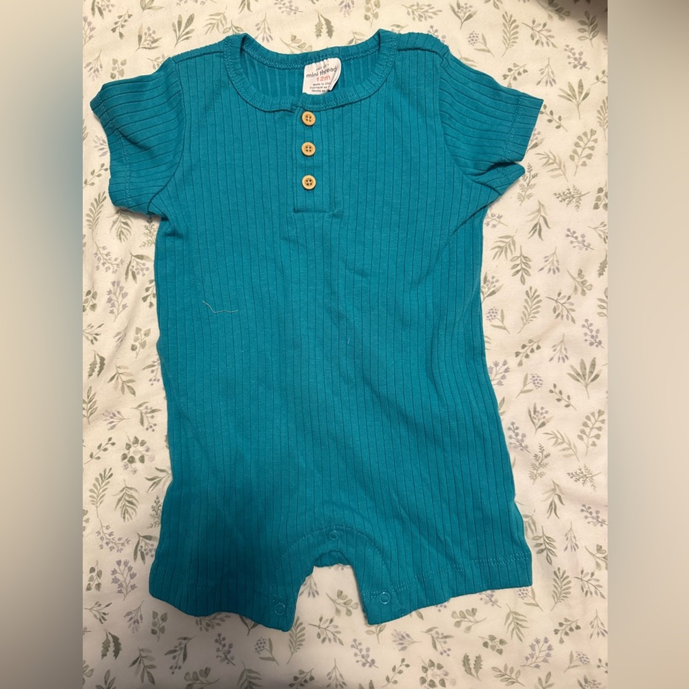 Teal Kids One Piece Bodysuit